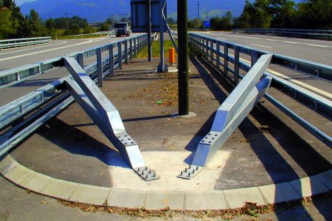 Absenkung bei einer &Uuml;berfahrt